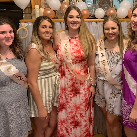 Pink floral maxi dress - Picture 1 of 4